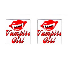 Vampire Girl Cufflinks (square) by igorsin