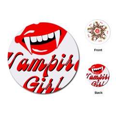 Vampire Girl Playing Cards (round)  by igorsin