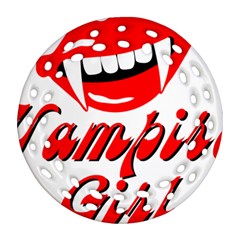 Vampire Girl Ornament (Round Filigree) 