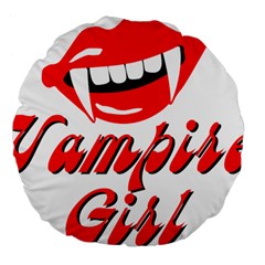 Vampire Girl Large 18  Premium Flano Round Cushions