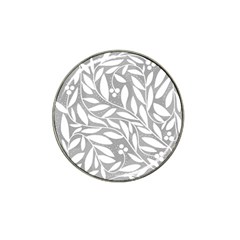 Gray And White Floral Pattern Hat Clip Ball Marker (4 Pack) by Valentinaart