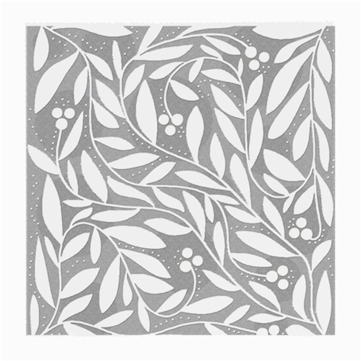 Gray and white floral pattern Medium Glasses Cloth