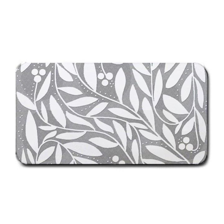 Gray and white floral pattern Medium Bar Mats