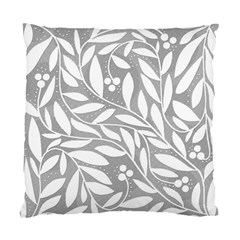 Gray And White Floral Pattern Standard Cushion Case (two Sides) by Valentinaart