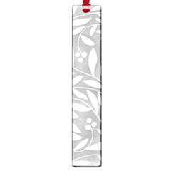 Gray And White Floral Pattern Large Book Marks by Valentinaart