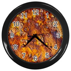 Rusted Metal Surface Wall Clocks (black) by igorsin