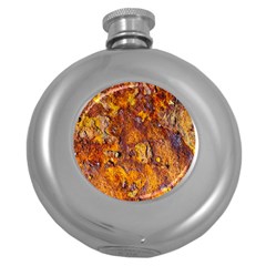 Rusted Metal Surface Round Hip Flask (5 Oz) by igorsin