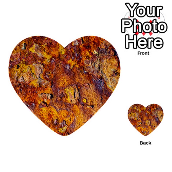 Rusted metal surface Multi-purpose Cards (Heart) 