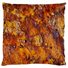 Rusted Metal Surface Large Flano Cushion Case (two Sides) by igorsin