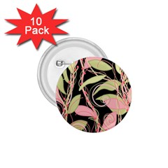 Pink And Ocher Ivy 1 75  Buttons (10 Pack) by Valentinaart