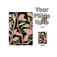 Pink And Ocher Ivy Playing Cards 54 (mini)  by Valentinaart