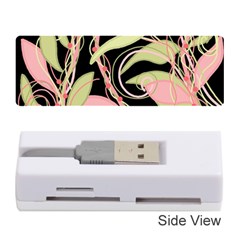 Pink And Ocher Ivy Memory Card Reader (stick)  by Valentinaart