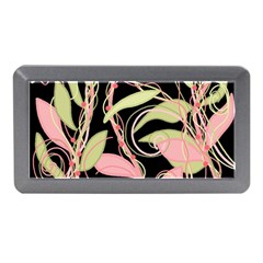 Pink And Ocher Ivy Memory Card Reader (mini) by Valentinaart