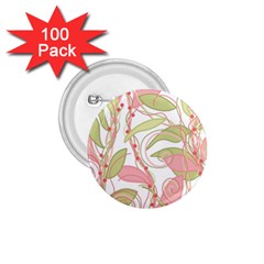 Pink And Ocher Ivy 2 1 75  Buttons (100 Pack)  by Valentinaart