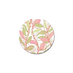 Pink and ocher ivy 2 Golf Ball Marker