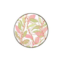 Pink And Ocher Ivy 2 Hat Clip Ball Marker (4 Pack) by Valentinaart