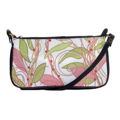 Pink And Ocher Ivy 2 Shoulder Clutch Bags by Valentinaart