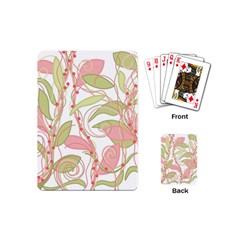 Pink and ocher ivy 2 Playing Cards (Mini) 