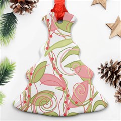 Pink and ocher ivy 2 Christmas Tree Ornament (2 Sides)