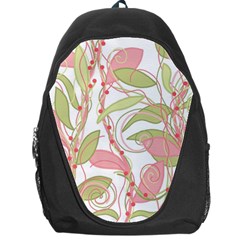 Pink and ocher ivy 2 Backpack Bag