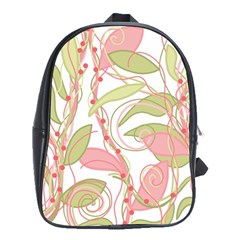 Pink and ocher ivy 2 School Bags (XL) 