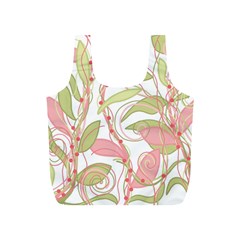 Pink And Ocher Ivy 2 Full Print Recycle Bags (s)  by Valentinaart