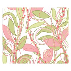 Pink And Ocher Ivy 2 Double Sided Flano Blanket (small)  by Valentinaart