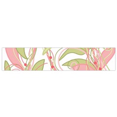 Pink and ocher ivy 2 Flano Scarf (Small)