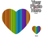 Colorful lines Multi-purpose Cards (Heart)  Front 2