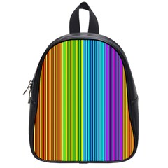 Colorful Lines School Bags (small)  by Valentinaart