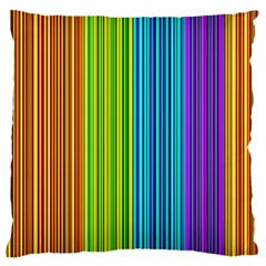 Colorful Lines Large Cushion Case (two Sides) by Valentinaart