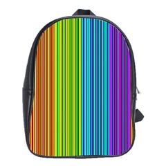 Colorful Lines School Bags (xl)  by Valentinaart