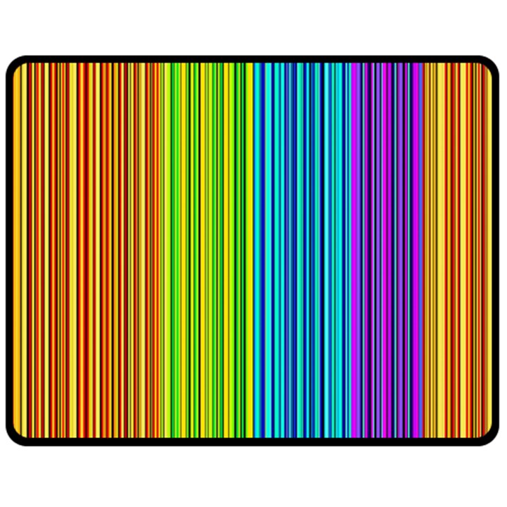 Colorful lines Double Sided Fleece Blanket (Medium) 