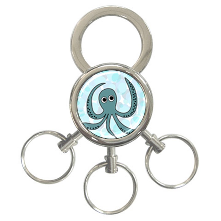 Octopus 3-Ring Key Chains