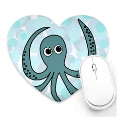 Octopus Heart Mousepads by Valentinaart