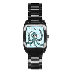 Octopus Stainless Steel Barrel Watch by Valentinaart