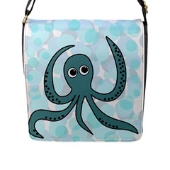 Octopus Flap Messenger Bag (l)  by Valentinaart