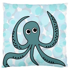 Octopus Standard Flano Cushion Case (one Side) by Valentinaart