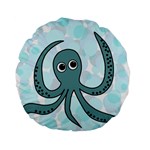 Octopus Standard 15  Premium Flano Round Cushions Back