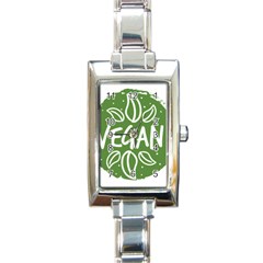 Vegan Label3 Scuro Rectangle Italian Charm Watch