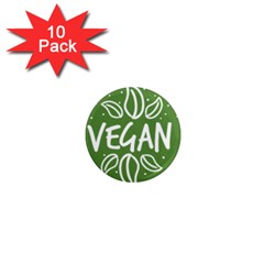 Vegan Label3 Scuro 1  Mini Magnet (10 Pack)  by CitronellaDesign