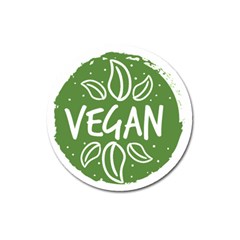 Vegan Label3 Scuro Magnet 3  (round) by CitronellaDesign