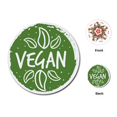 Vegan Label3 Scuro Playing Cards (round)  by CitronellaDesign