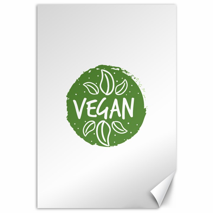 Vegan Label3 Scuro Canvas 12  x 18  