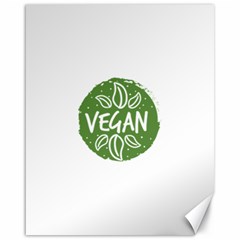 Vegan Label3 Scuro Canvas 16  X 20   by CitronellaDesign