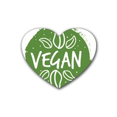 Vegan Label3 Scuro Heart Coaster (4 Pack)  by CitronellaDesign