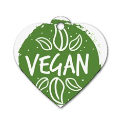 Vegan Label3 Scuro Dog Tag Heart (one Side) by CitronellaDesign