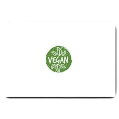 Vegan Label3 Scuro Large Doormat  by CitronellaDesign