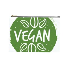 Vegan Label3 Scuro Cosmetic Bag (large)  by CitronellaDesign