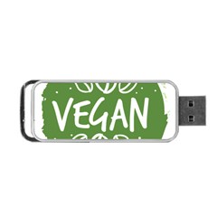 Vegan Label3 Scuro Portable Usb Flash (one Side) by CitronellaDesign